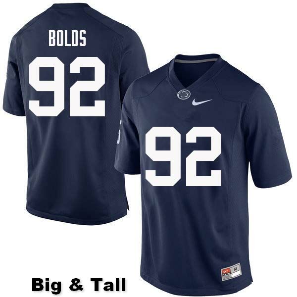 NCAA Nike Men's Penn State Nittany Lions Corey Bolds #92 College Football Authentic Big & Tall Navy Stitched Jersey DNG5798NT